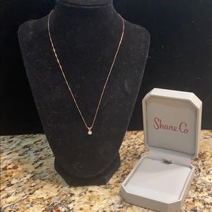 14k gold diamond solitaire necklace
